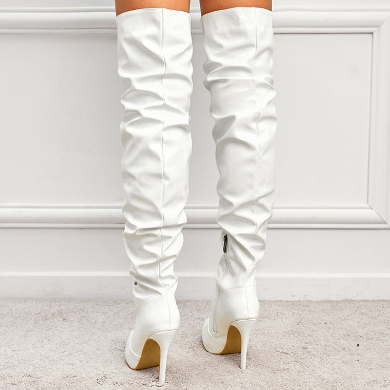 Women's Knee High Boots - Super High Heel Party Shoes - Fashions Envy