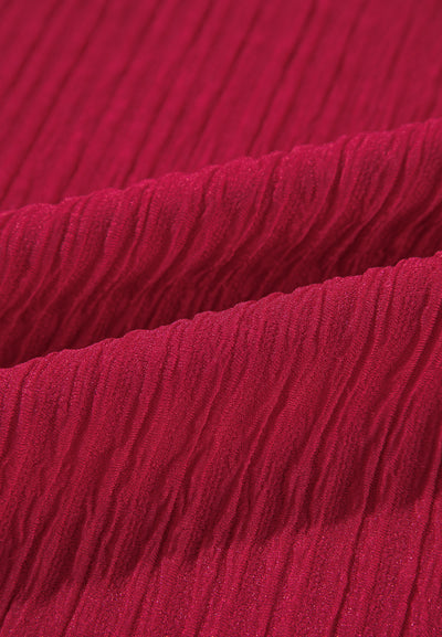 Frill Notched Long Sleeve Mini Dress