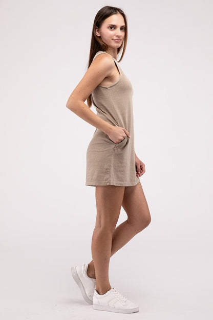 Relaxed Fit Casual Sleeveless Mini Dress