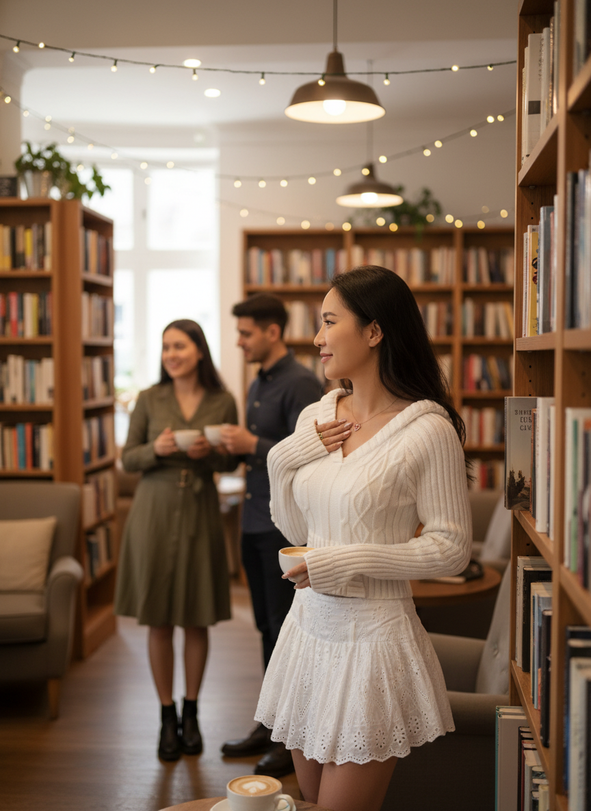 Cable-Knit Long Sleeve Hooded Sweater Lifestyle Image 2