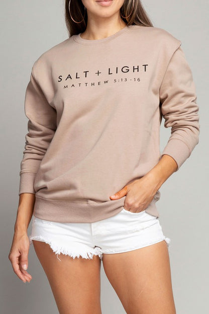 Salt and Light French Terry Comfy Sweatshirt