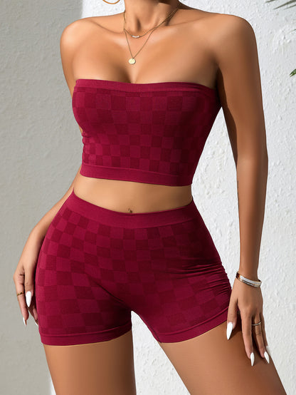 Cozy Vibes Set - Bandeau & Boxer Shorts Lounge Duo