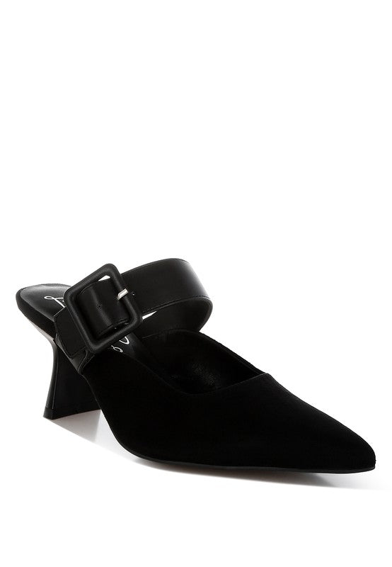 Onagra Microfiber Pointy Slip-On Mules