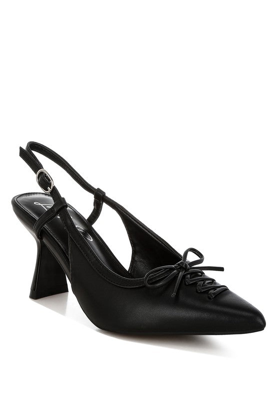 Danvers Kitten Heel Pointy Slingbacks