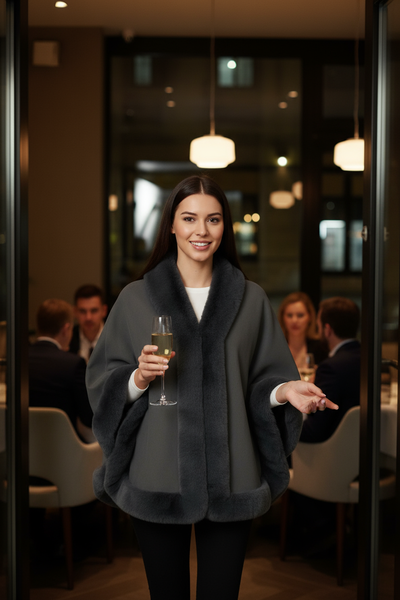 Charcoal Cape - Brunette