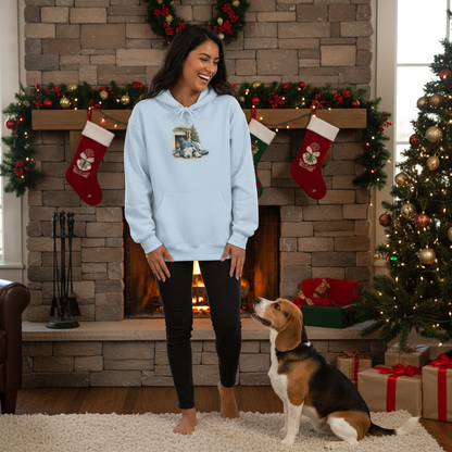 Christmas Fireplace Pup Hoodie 5