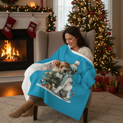 Christmas Puppy Blanket Lifestyle 3