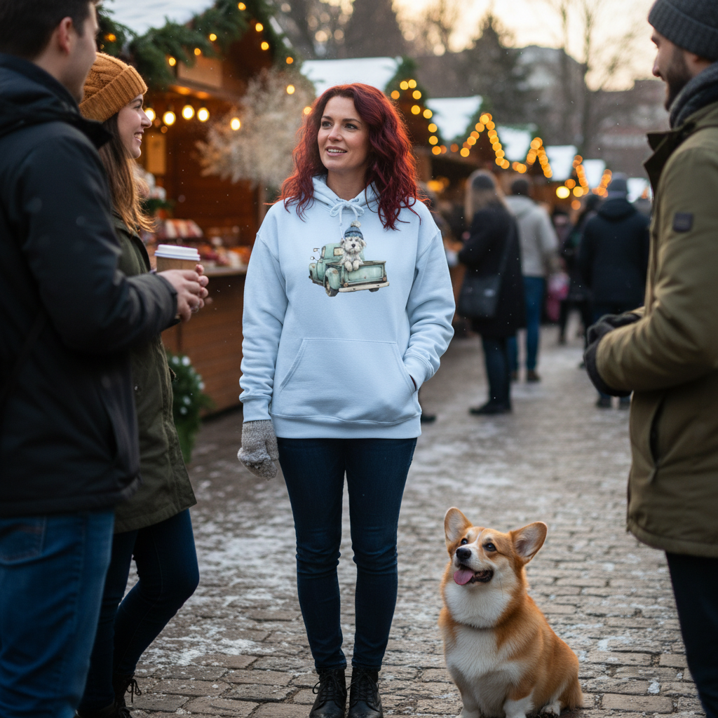 Cozy Winter Pup Hoodie with Dog 2