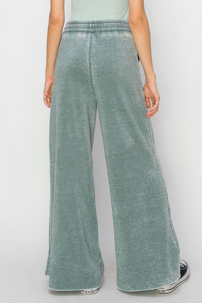 Oversized High Rise Wide Leg Drawstring Casual Pants