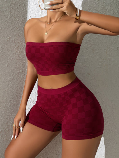 Cozy Vibes Set - Bandeau & Boxer Shorts Lounge Duo