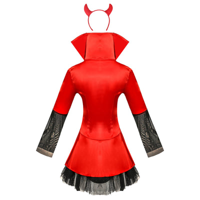 Devil Costume - Red Long Sleeve Halloween Outfit