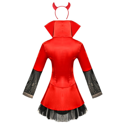 Devil Costume - Sexy Halloween Long Sleeve Outfit