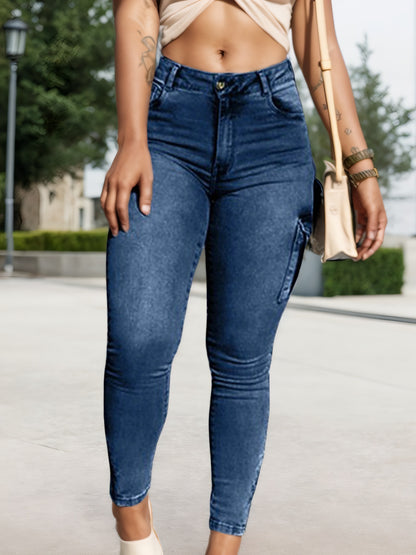 Multi-Pocket Cargo Pants - High Stretch Urban Style - Fashions Envy