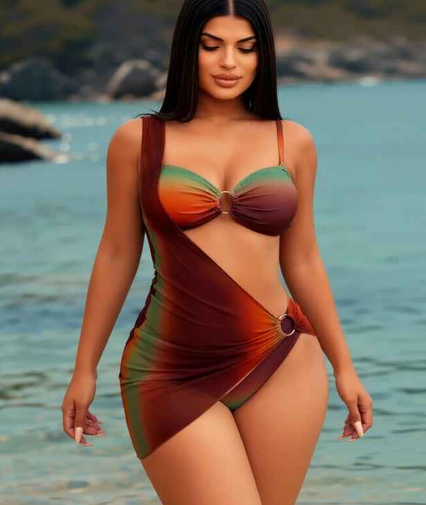 Women's 3-piece Set-piece Casual Swimsuit KA-P734-12