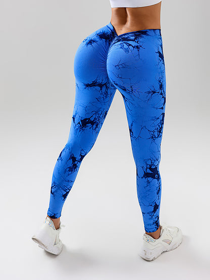 Butt Lifting High Stretch Tie Dye Slimming Activewear Yoga Leggings