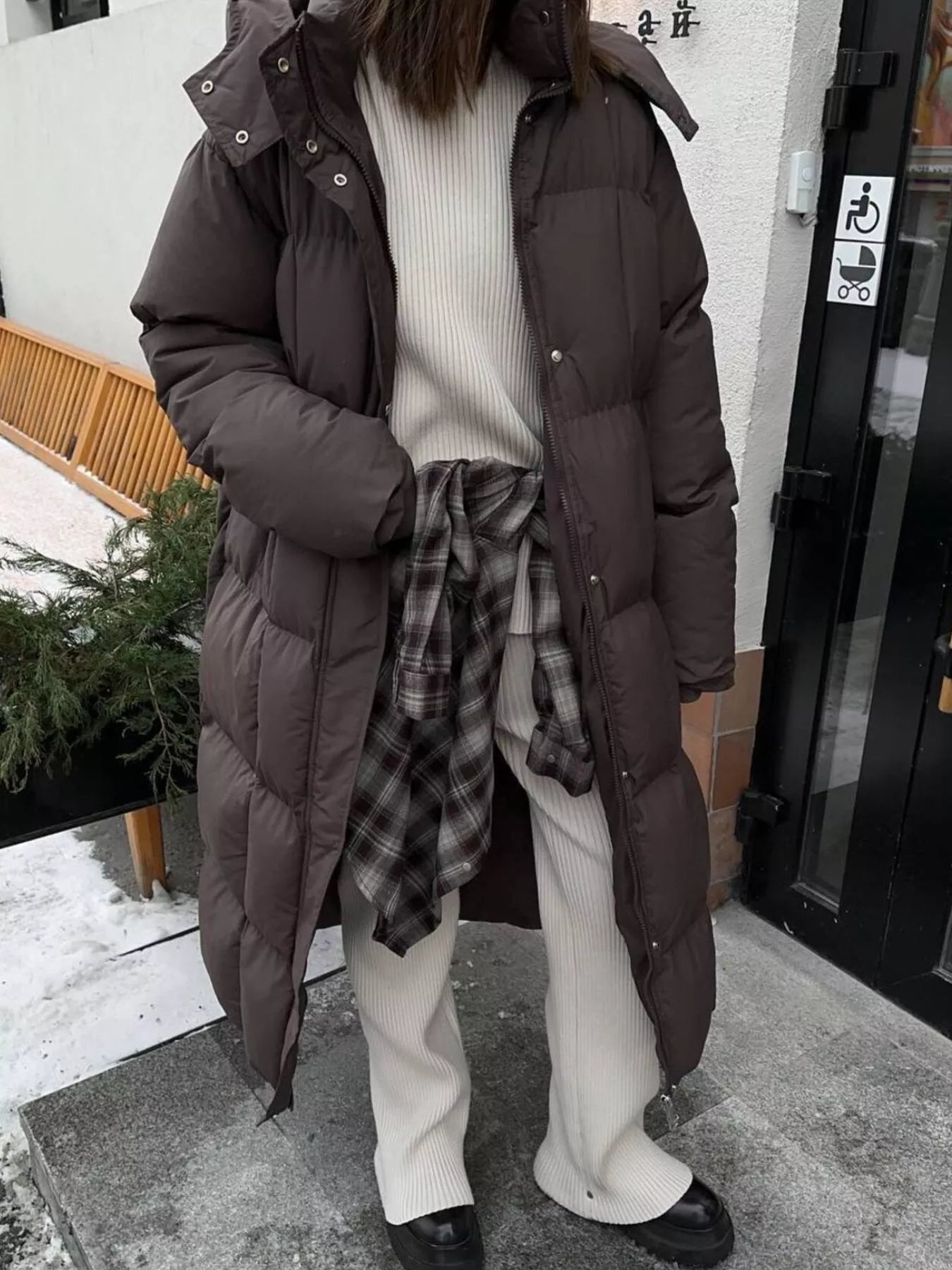 Longline Winter Coat - Padded with Belt - Fashions Envy