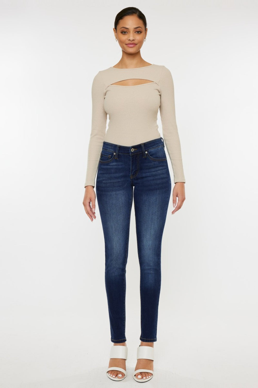 Mid Rise Gradient Skinny Kancan Jeans