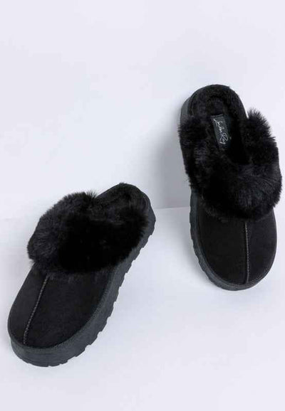 Portho Faux Fur Slip Ons