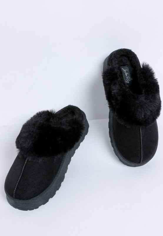 Portho Faux Fur Slip Ons