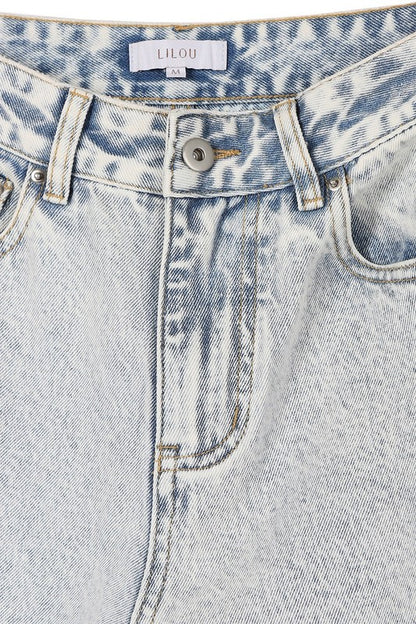 Light Wash High Waist Denim Jeans