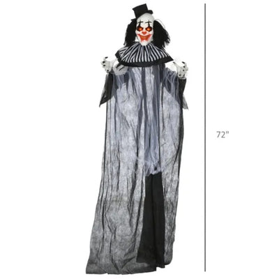 6ft Motion Activated Scary Clown - Halloween Decoration - Fashions Envy