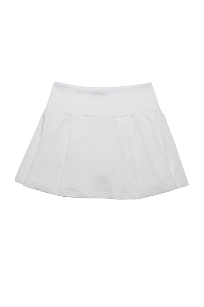 Solid Light Fabric Tennis Skirt