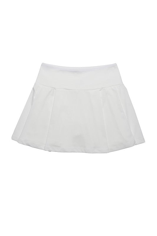 Solid Light Fabric Tennis Skirt