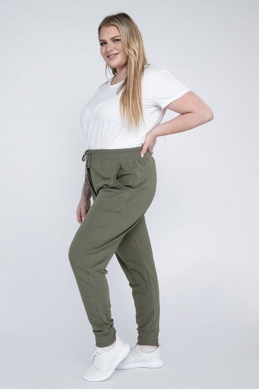 Relaxed Fit Plus Size Casual Jogger Pants