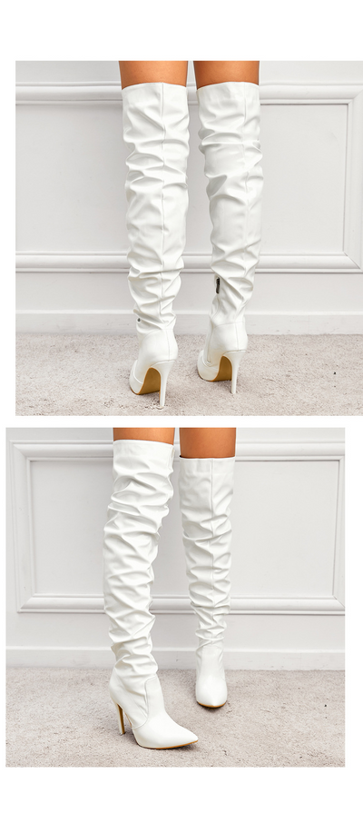 Women's Knee High Boots - Super High Heel Party Shoes - Fashions Envy