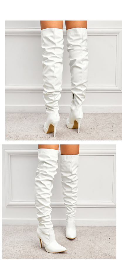Women's Knee High Boots - Super High Heel Party Shoes - Fashions Envy