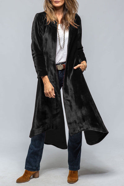 Slit Back Open Front Longline Cardigan Jacket