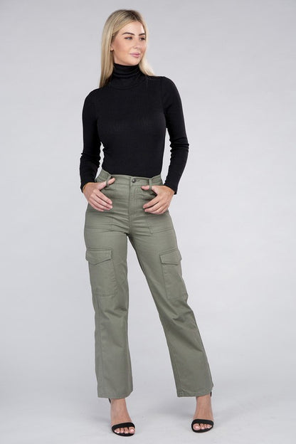 Everyday Casual Wear Elastic-Waist Cargo Pants