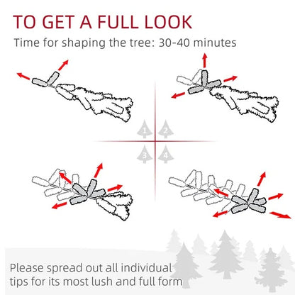 White Pencil Christmas Tree - 8 FT Slim Artificial