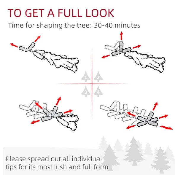 White Pencil Christmas Tree - 8 FT Slim Artificial