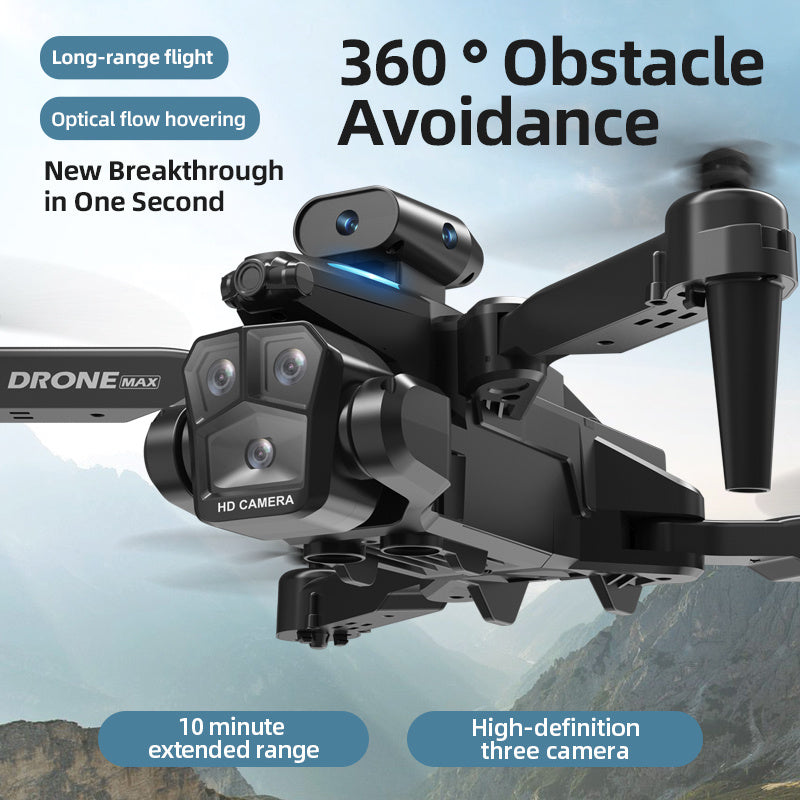 Trendsi C10 Black three camera drone with 360 degree obstacle avoidance and HD cameras for aerial photography