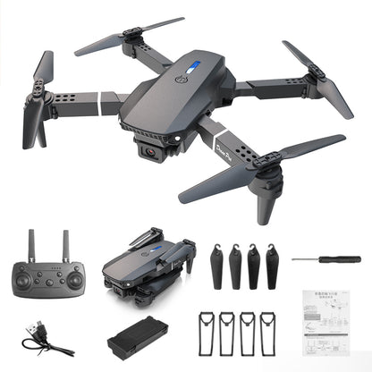 Trendsi E88 dual camera drone foldable quadcopter with remote controller spare props battery and USB charger