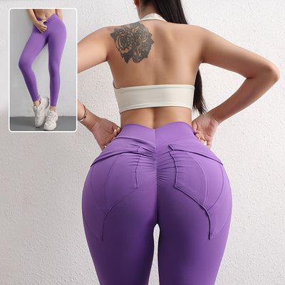 High Waist Yoga Pants - Hip Lift Design with Pockets