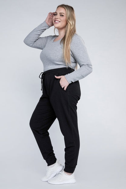 Relaxed Fit Plus Size Casual Jogger Pants