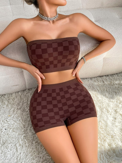 Cozy Vibes Set - Bandeau & Boxer Shorts Lounge Duo