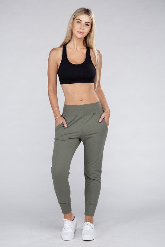 Comfy Stretch Lounge Elastic Waist Sweatpants