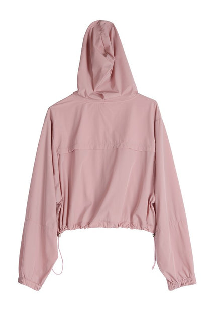 Long Sleeve Windbreaker Hoodie Jacket