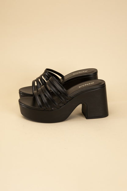 Casual Edge Platform Mule Slides