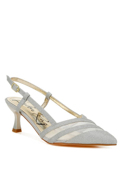 Daldra Kitten Heel Slingback Heels