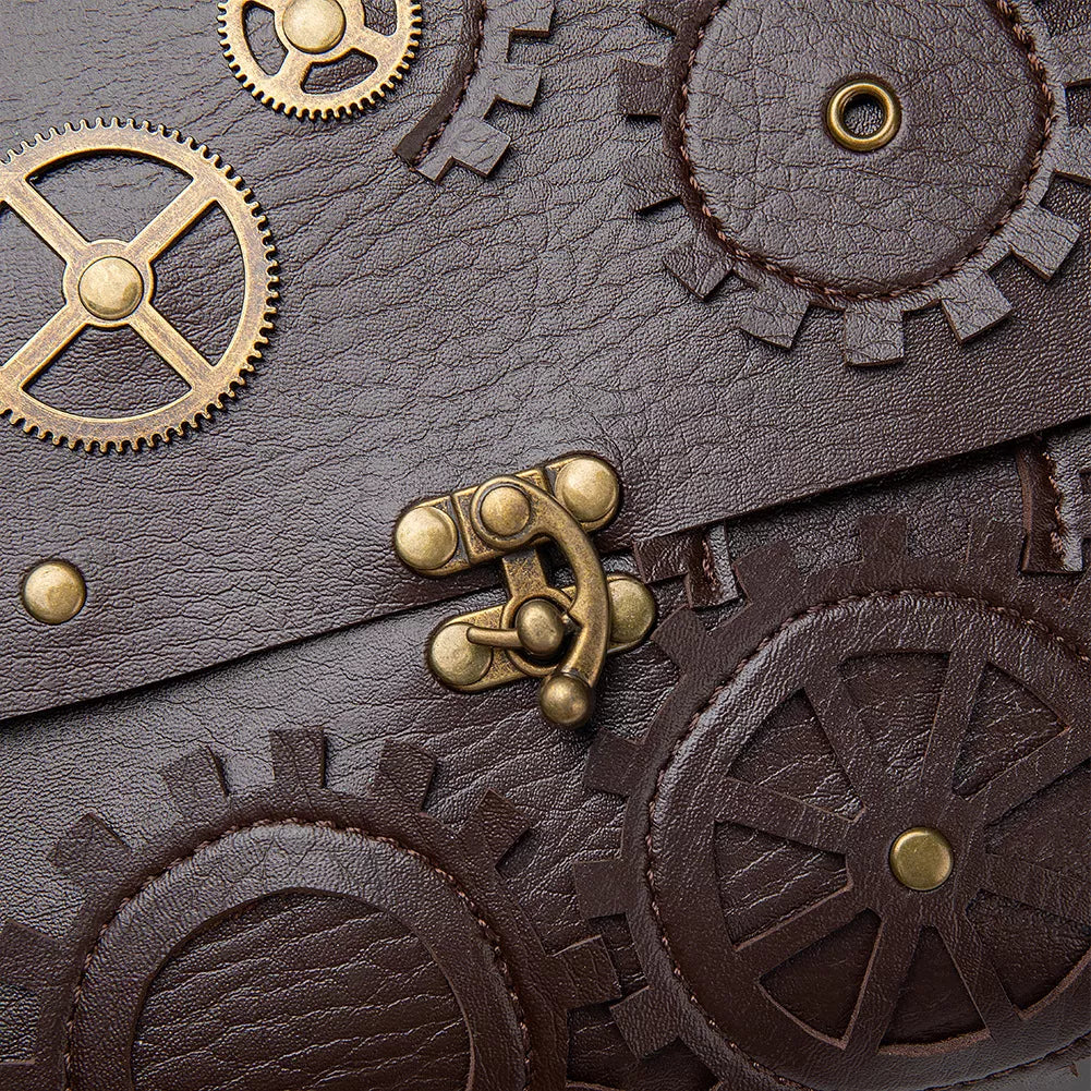 Steampunk Gear Bag - Mechanical Crossbody with Gears - Fashions Envy