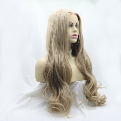 13*3" Lace Front Wigs Synthetic Long Wavy 24" 130% Density - Fashions Envy