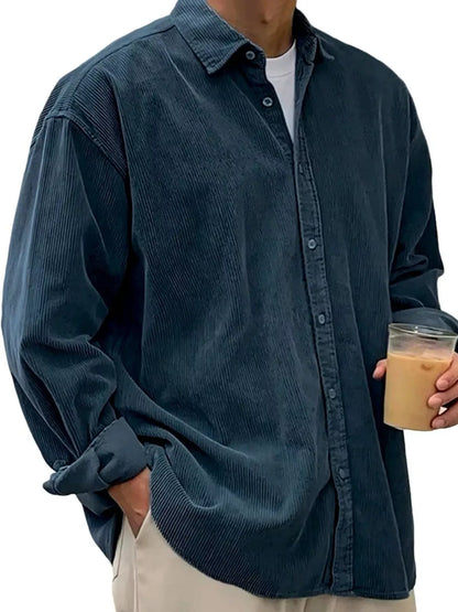 Men's Full Size Button Up Long Sleeve Shirt Plus Size - Fashions Envy