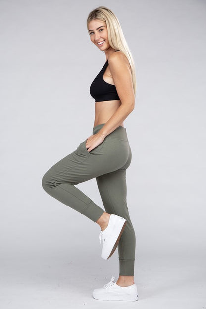 Comfy Stretch Lounge Elastic Waist Sweatpants