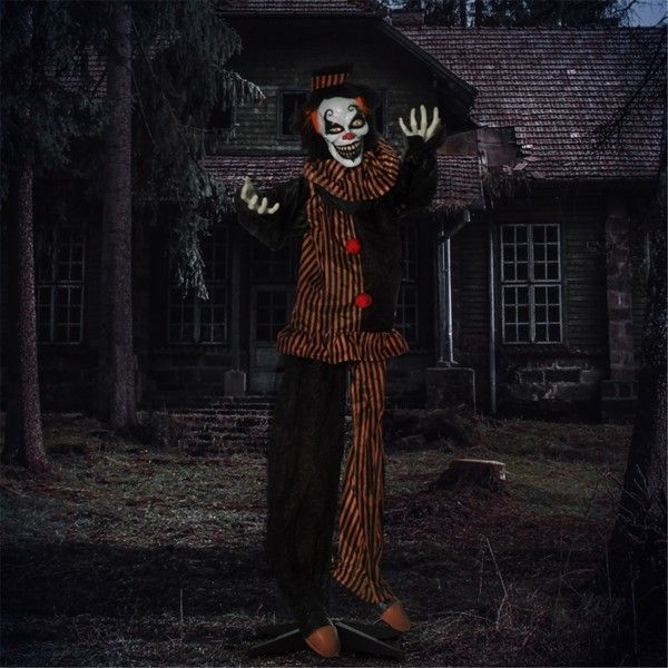 Motion Activated Talking Scary Clown - Halloween Decoration - Fashions Envy