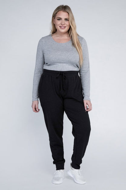 Relaxed Fit Plus Size Casual Jogger Pants