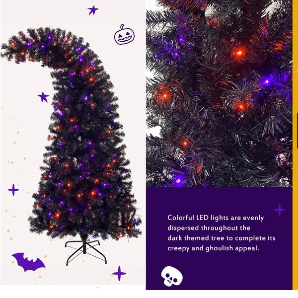 6ft Artificial Fir Bent Top Tree - Halloween Christmas Decor - Fashions Envy